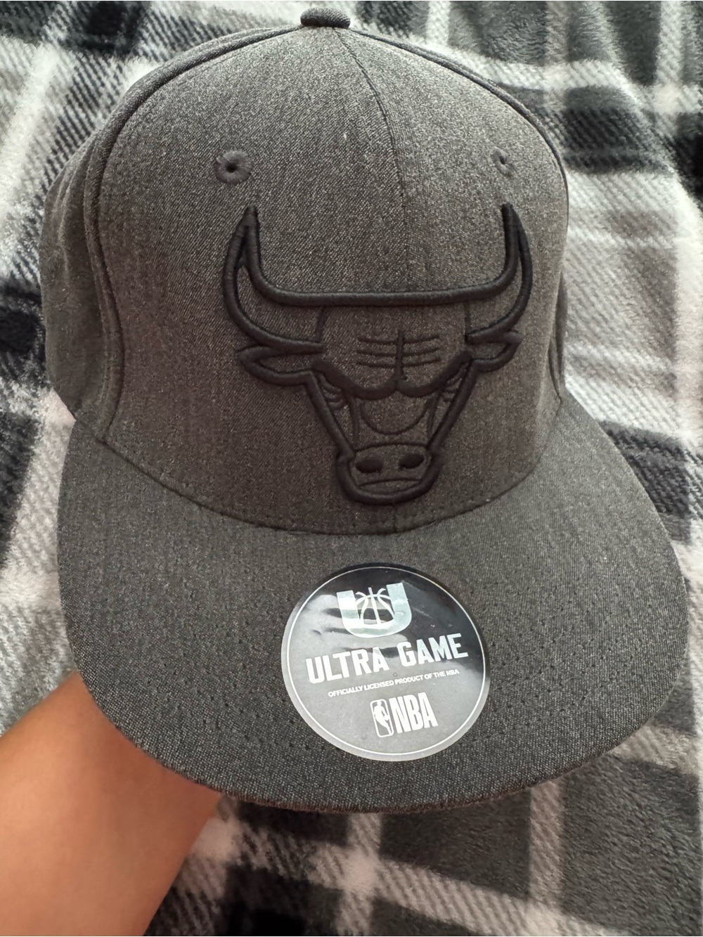 NBA Black and Gray Chicago Bulls Fitted Cap